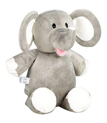 ELEPHANT GRIS, BOUCHE ROSE CLAIR, BOUTS DES PATTES ET INTERIEUR DES OREILLE BLANCHE