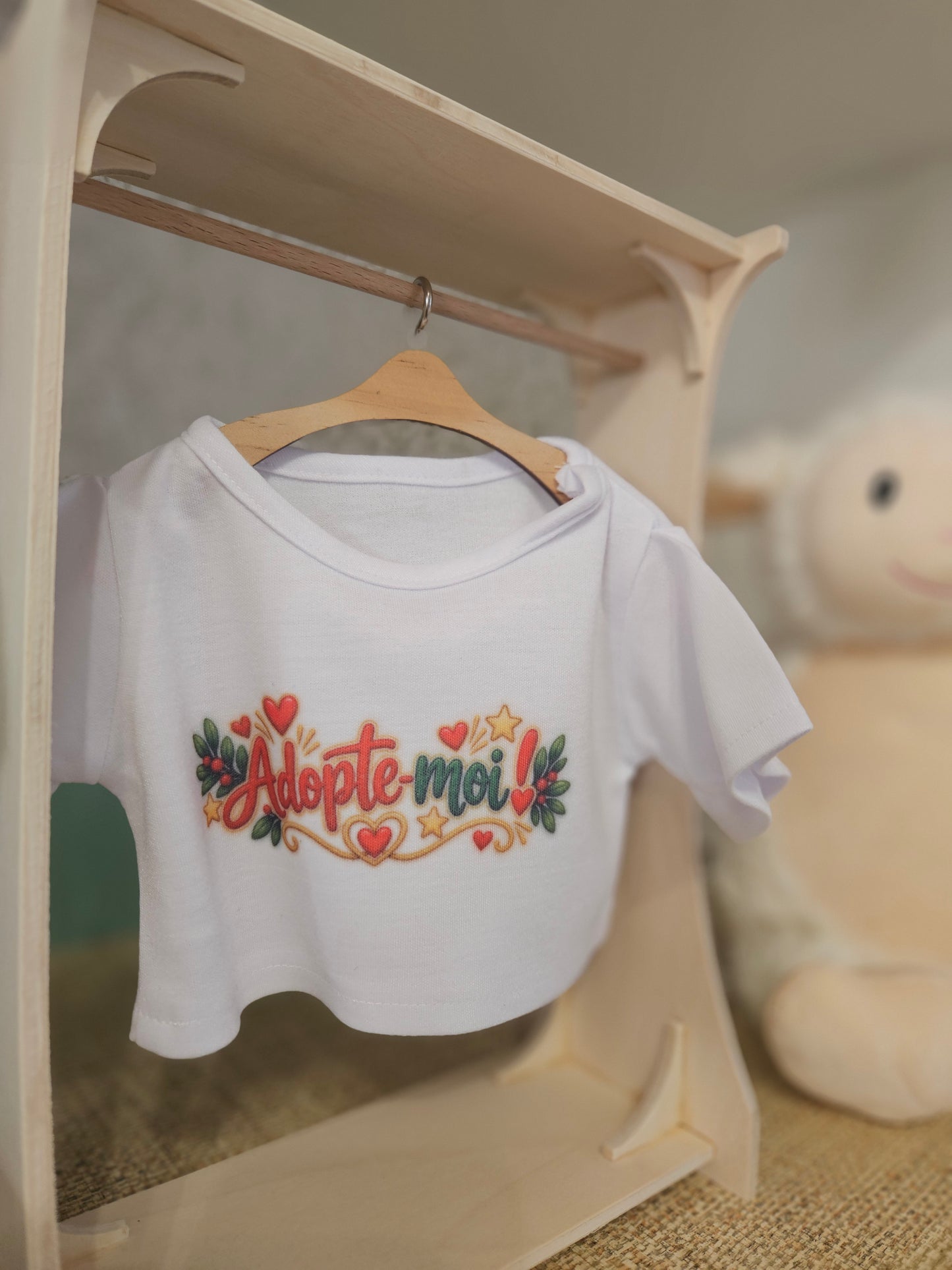 T-shirt à message pour peluche