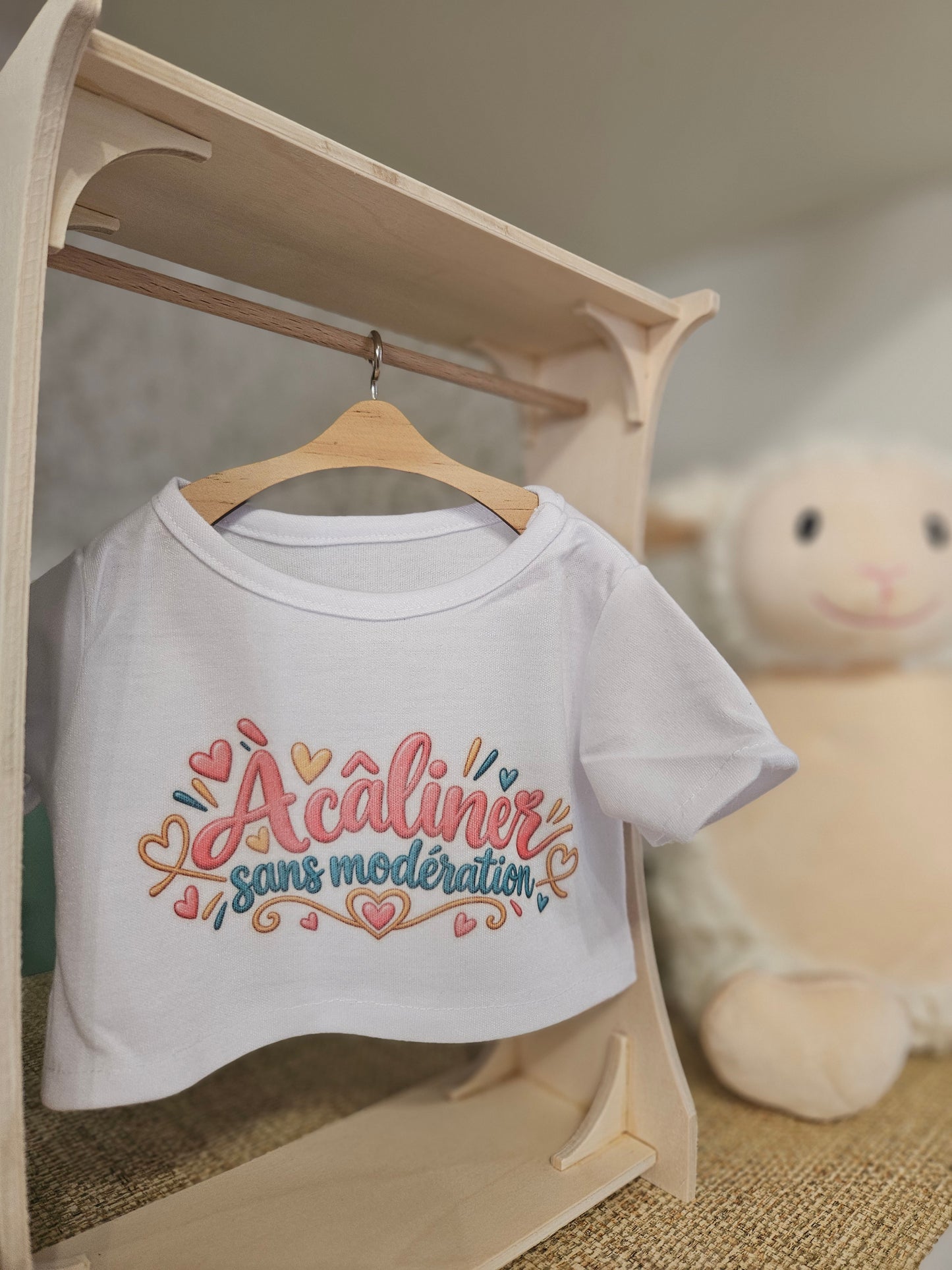 T-shirt à message pour peluche