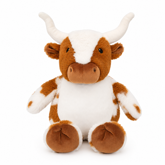 Vache texane en peluche personnalisée brodée - Cornélia